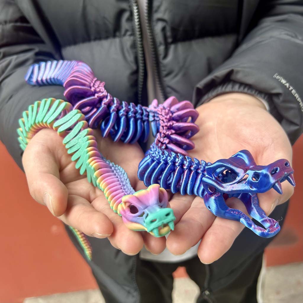 3D Printing Mockup - تمثال ثعبان مطبوع بتقنية ثلاثية الأبعاد،