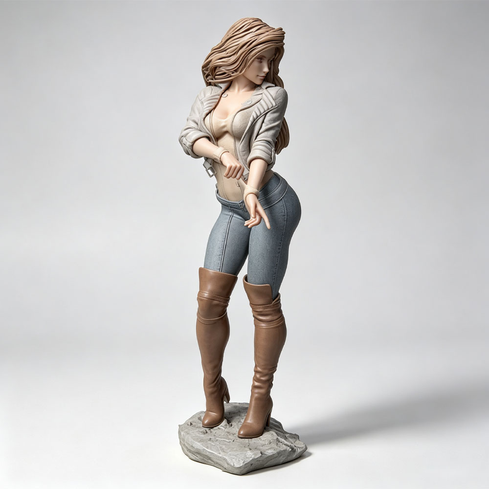 3D Printing Jobs - شخصية أنثوية واقعية وعصرية بمقياس 1/24،