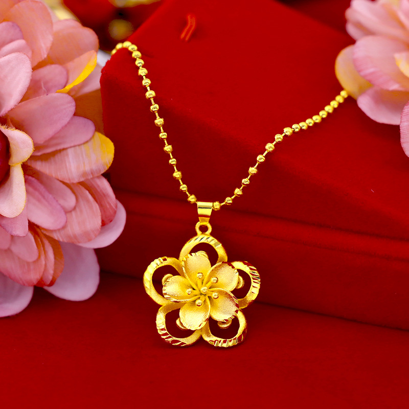 3D Printing Jewellery - 999 الذهب الخالص عباد الشمس قلادة
