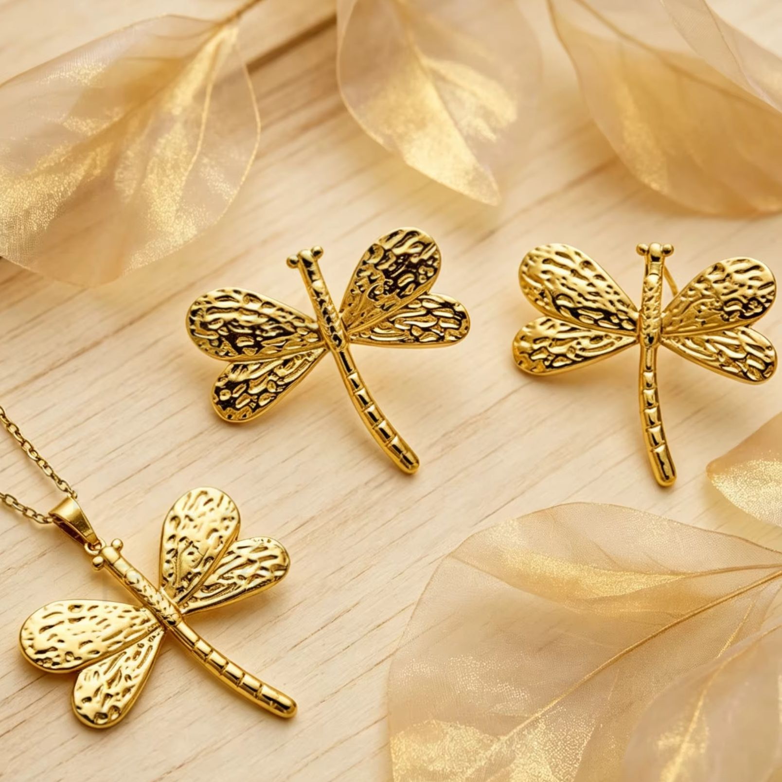3D Printing Jewellery - طقم مجوهرات من قطعتين بتصميم طبيعي