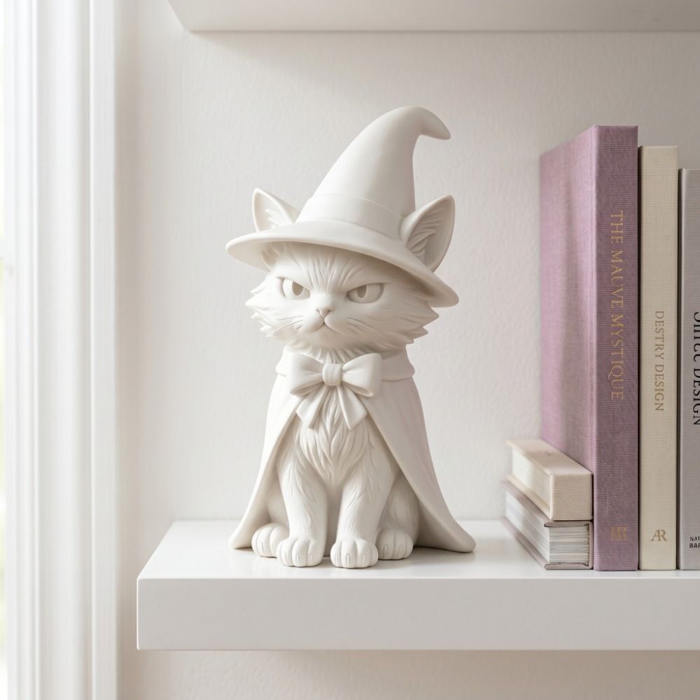 تمثال قطة ساحرة بتصميم داكن جد - مراجعة 3D Printing Mockup وسعره