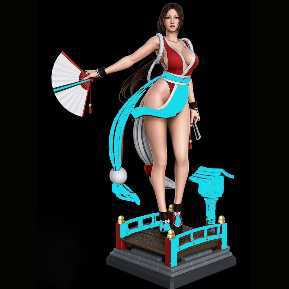 تمثال فتاة مثيرة بشعر طويل مصغ - مراجعة 3D Printing Mockup وسعره