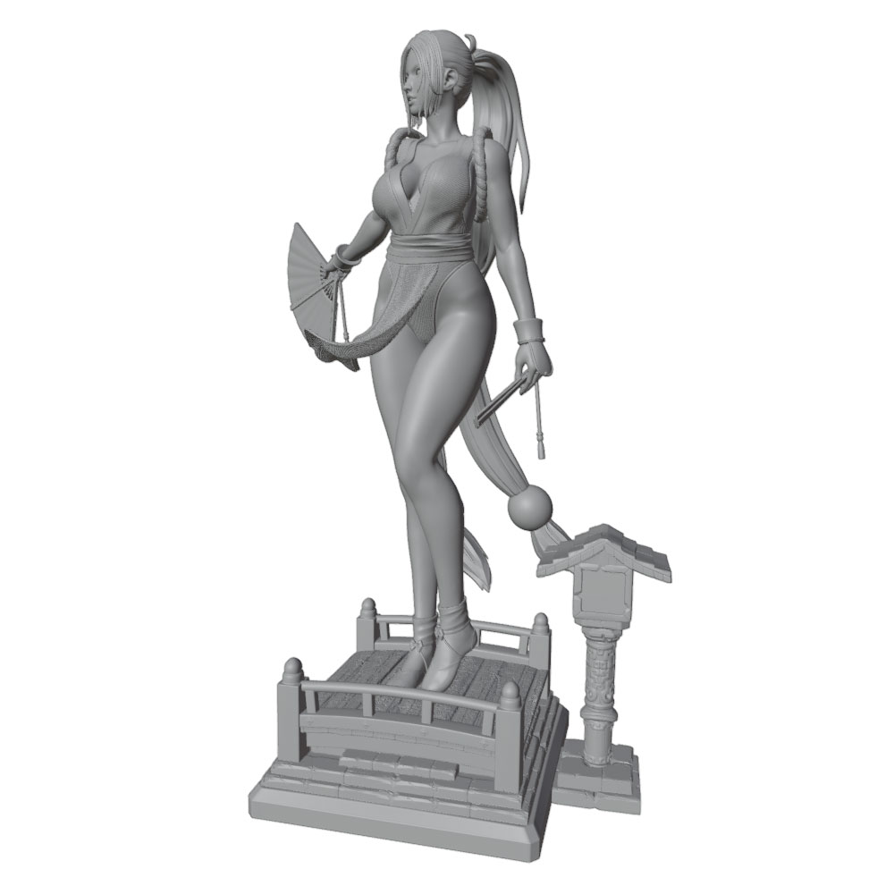 تمثال فتاة مثيرة بشعر طويل مصغ - مراجعة 3D Printing Mockup وسعره