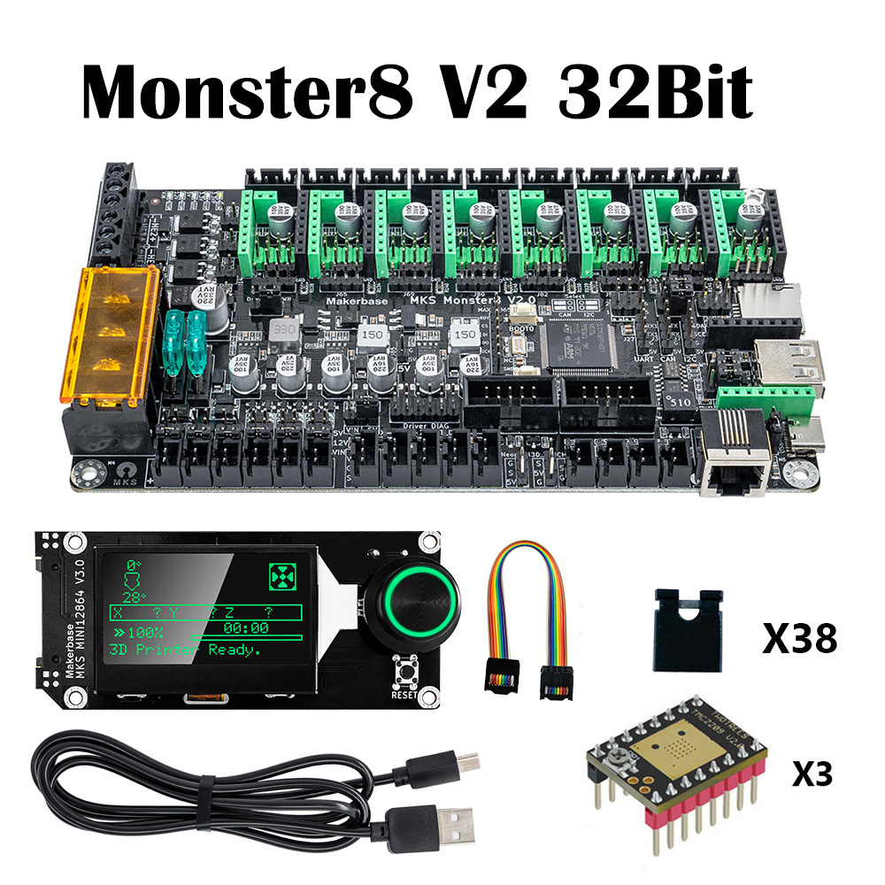 Makerbase MKS Monster8 V2 32Bi - مراجعة 3D Printing Table وسعره