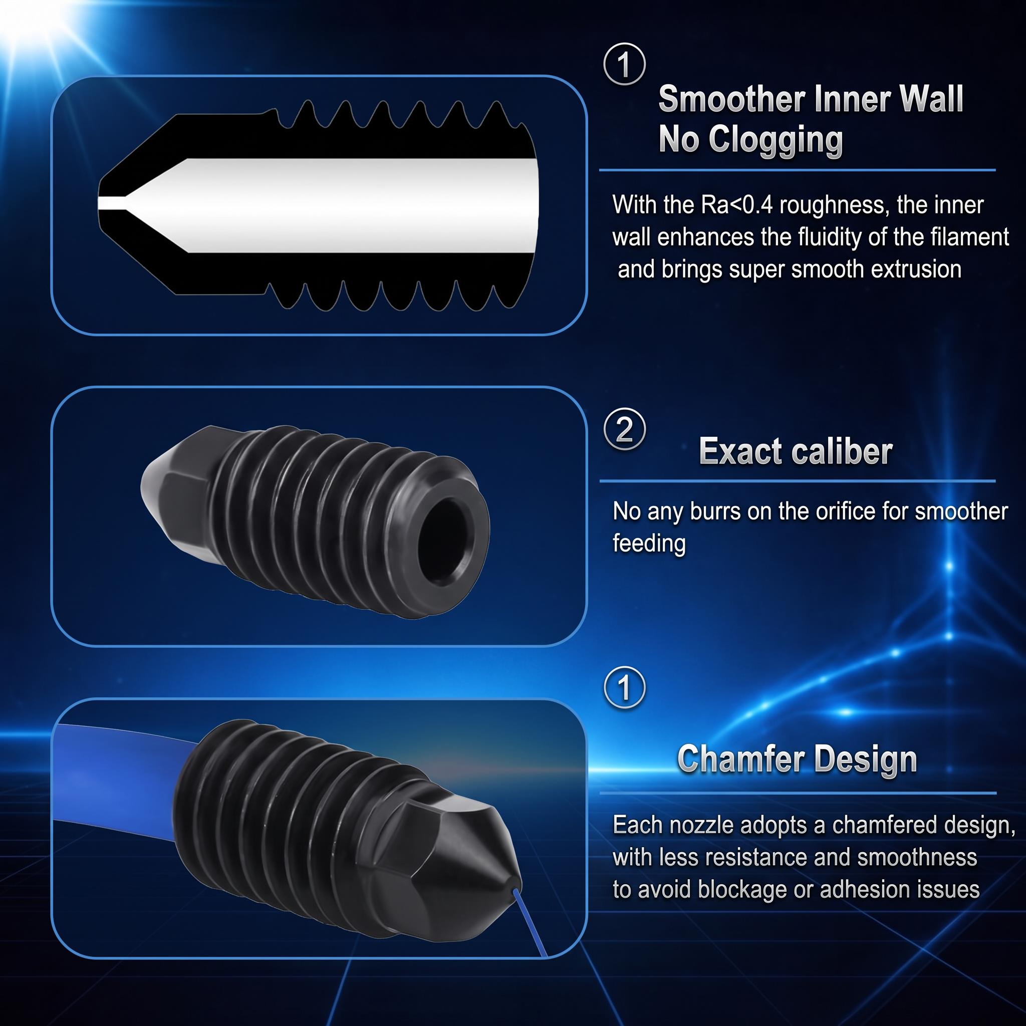 فوهة من النحاس الصلب المقوى لط - مراجعة 3D Printer Hotend Kit وسعره