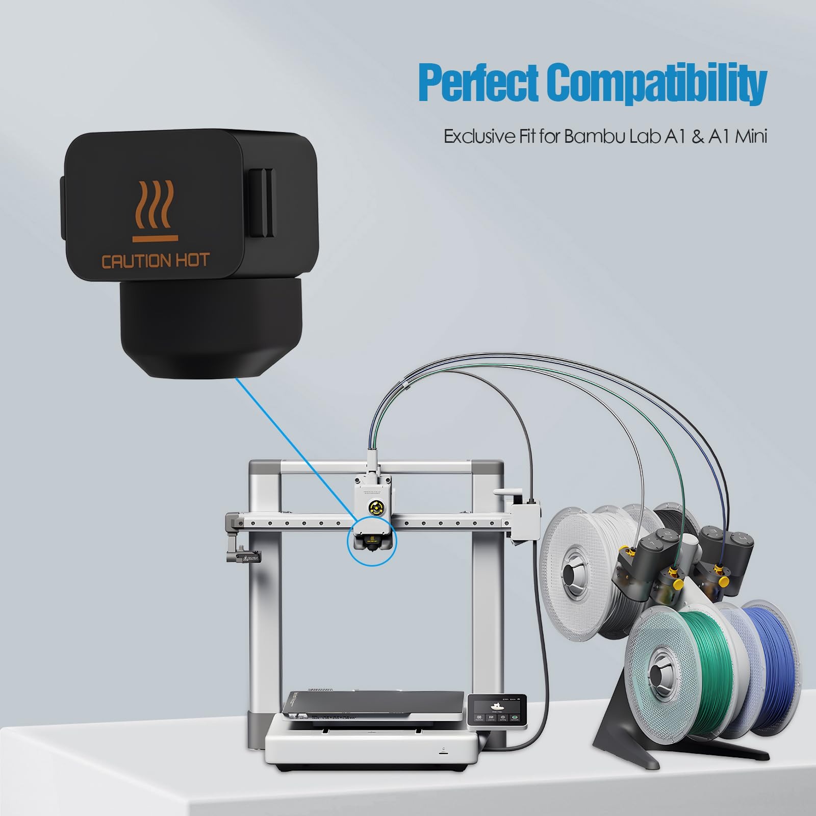 10 قطع من أغطية السيليكون لطاب - مراجعة 3D Printer Hotend Kit وسعره