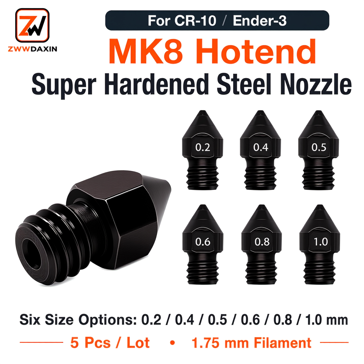 فوهة فولاذية فائقة الصلابة MK8 - مراجعة 3D Printer Hotend Kit وسعره