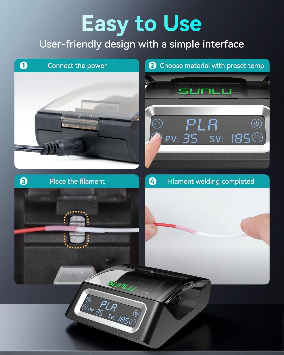 SUNLU FC01 موصل خيوط تسخين سري - مراجعة 3D Printing Waste وسعره